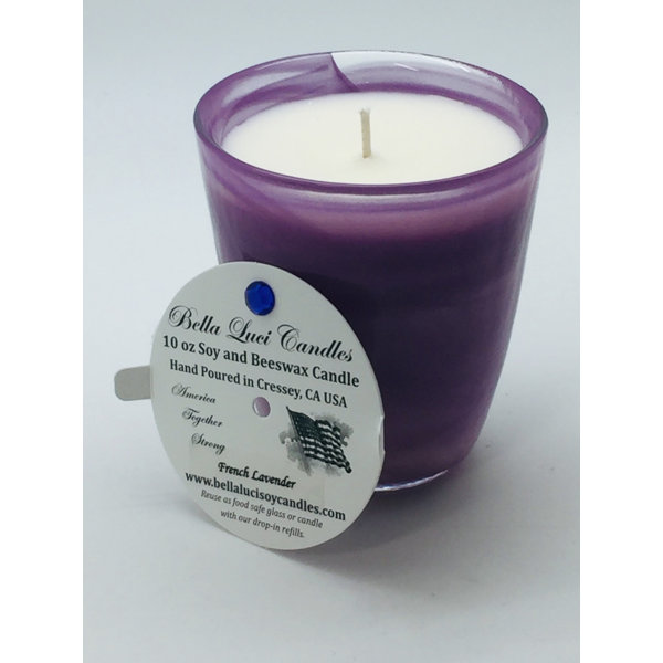 Bella Luci Candles, LLC French Lavender Scented Jar Candle with Glass